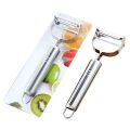 Multi Peeler SPECIAL STAINLESS STEEL BLADE,Stainless Steel Vegetable Peeler Double Blade for Fruit Vegetable skin remover Cutter big size Steel body Multi-function-1set( 2 IN 1 ). 