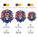 Wooden Puzzle Model Assembly Three Dimensional Irregular Shaped Animal Lion Pattern Wooden Puzzle Puzzle Decompression Hand Asse MuXiaRe.