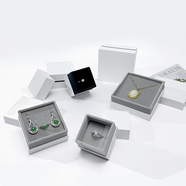 Three%20Layers%20Of%20Appearance%20White%20Filled%20Paper%20With%20Black%20Velvet%20And%20Gray%20Velvet%20Can%20Put%20Ring%20Earrings%20Necklace%20Jewelry%20Box%20-%20Image%203