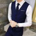 Man Business Vests Suit Single-breasted Slim-fit Non-shrink Polyester 2021 Men Skin-friendly Formal Vest for Business Shirt Hot.
