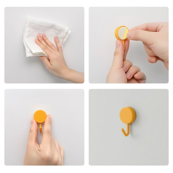 10pcs%20Mini%20Self%20Adhesive%20Wall%20Hooks%20Strong%20Bearing%20Bathroom%20Door%20Kitchen%20Household%20Towel%20Hanging%20Key%20Holder%20Plastic%20Hanger%20-%20Image%207