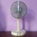 JYSUPER JY-2217 AC/DC Rechargeable 4000mAh Battery 12" Portable Desk Fan With Stylish RGB Lighting. 