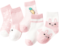 5Pcs/ Set Cute Baby Boys Girls Socks Soft Cotton Breathable Ankle Socks. 