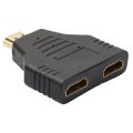 2 In 1 HDMI Male To Dual HDMI Female Port Audio Video Spli-tter Adapters Converter 1080P Monitor USB Adapters Sockets. 