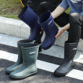 Middle Tube Non-Slip Waterproof Short Tube Rain Boots Men's British Kitchen Thick Bottom Rain Shoes Construction Site Rubber Shoes Shoe Cover Thermal Rain Boots Men. 