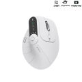 【Trusted】 Multi-Device Vertical Ergonomic Mouse With Function Adjustment Kno Rechargeable 2.4G Mouse for PC. 