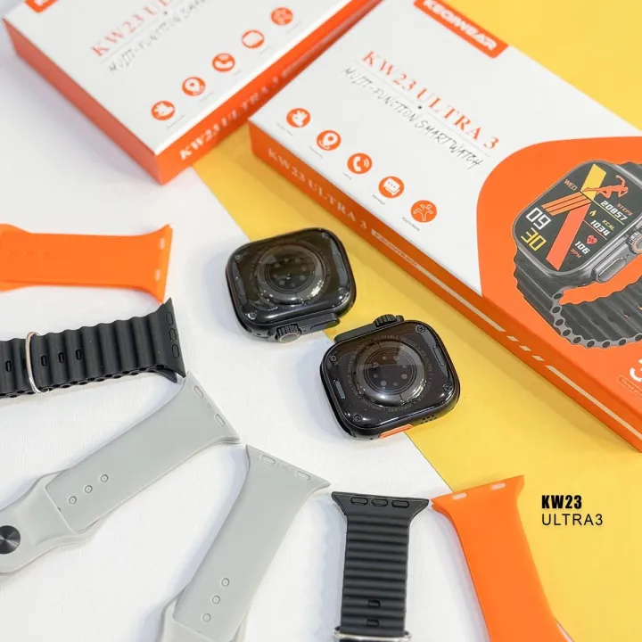 KW23%20Ultra3%20Smartwatch%203straps%20Aluminum%20Body%20Blody%20Blood%20Pressure%20Monitor%20Wireless%20Charging%20Supported%20-%20Image%205