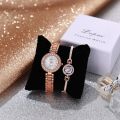 【Ready Stock fashionable ladies watch bracelet five-piece trend quartz watch gift watch for women. 