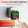 HABOTEST HT107D GFCI Socket Tester Electric Leakage Finder With Voltage Display 48V-250V Outlet Tester Automatic Electric Circuit Polarity Voltage Detector Breaker Finder. 