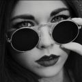 Retro Flip Round Sunglasses Man Woman Metal Steampunk Style Sun Glasses Male Female Double Circular Clear Lens Eyeglasses.