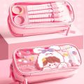 New tationery Box Cartoon Girl Pencil Bag Kawaii Korean tyle Dektop torage Multi Layered tationery Bag Waterproof Zipper Large Capacity Pencil Pouch Children. 