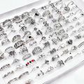 30Pcs/Lot Vintage Bohemian Rings for Women Girls Punk Hip Hop Butterfly Heart Flowers Skull Snake Finger Ring Set Jewelry Gift.