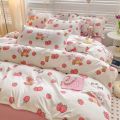Home Textile Water Wash Four Piece Bedding Set, Summer and Winter Blanket, Large Sheet Bed Bed Sheets and Pillowcases Bed Set. 