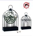 Bird Cage Mosquito Coil Holder, Creative Nordic Retro Iron Insect Mosquito Coil Holder, Repellent Rack for Hanging Handle Summer Anti Mosquito Supplies Black.