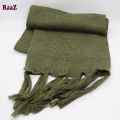 Deep Green Winter Woolen Scarf, Soft Muffler Stylish Fashion Scarf For Men And Women. 