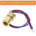 LASER 5V 5mW 650nm Red Dot Laser Diodes Module Pointer Copper Head Adjustable Red Laser Dot Diode Sight Copper Head Mini Laser Pointer.