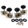 BRADOO- 2 Set Musical Instrument Accessories:1 Set White Nylon Ukulele String Set & 1 Pcs Tuning Pegs Tuners Machine Heads 2R 2L.