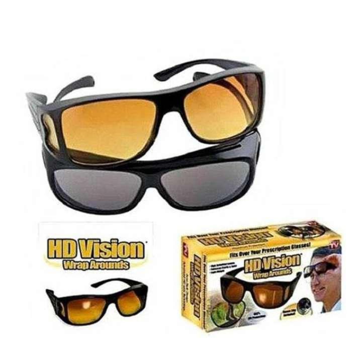 2 In 1 HD Vision Wrap Day and Night Sunglasses