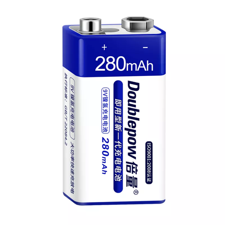 Doublepow%209V%20Rechargeable%20Battery%20280mAh%20Large%20Capacity%206F22%20Ni-MH%20Battery%20for%20Multimeter%20Charging%20Battery%20DIY%20-%20Image%206