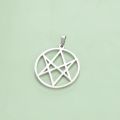 Dawapara Unicursal Hexagram Stainless Steel Pendants for Necklace Keychain DIY Jewelry Making Religious Symbol Thelema Pendant. 