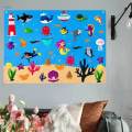 Felt Set for Toddlers Children, 3.4 Feet Flannel Stories Toys, Wall Activity Storytelling Teaching.