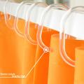 12pcs/ Set Twistable Transparent C-shaped Shower Curtain Hook Bathroom Hanging Ring.