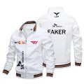 New 2024 LCK SK Telecom T1 Global Finals Jacket S13 Casual Men's Windproof Bomber Jacket FAKER Fan Jacket t1 Team Support Top. 