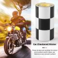 3 inch Black/White Checkered Decal Tape Car motorcycle Bike Tank Sticker. 