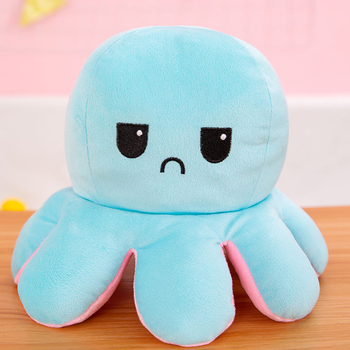Niko Reversible Flip Octopus Stuffed Toy Plush Toddler Toys Double-sided Color Octopus Stuffed Doll