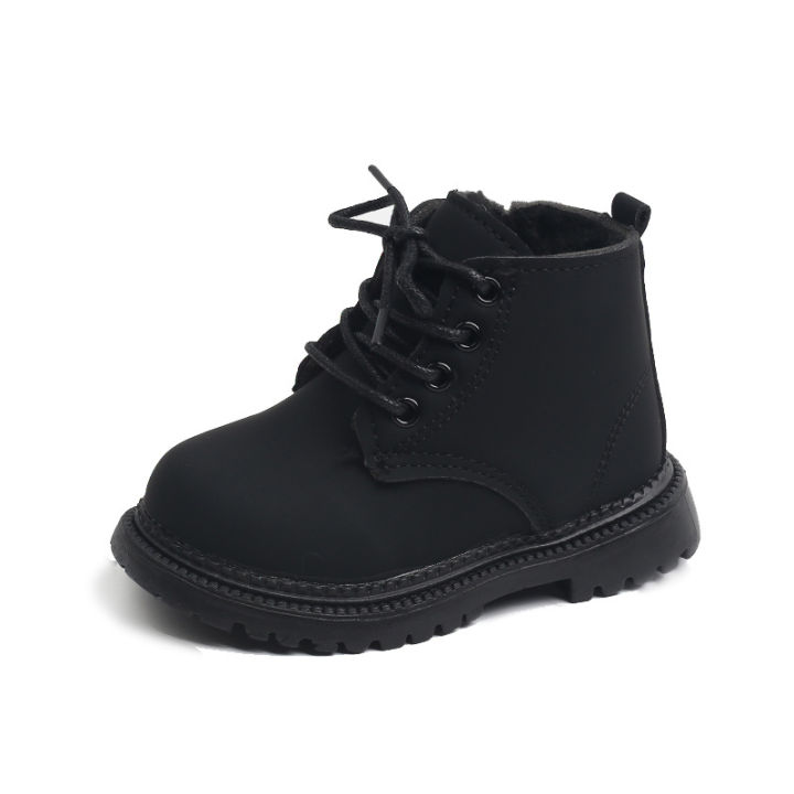 Winter%20new%20girls%20British%20style%20cotton%20boots%20boys%20solid%20color%20velvet%20warm%20martin%20boots%20children's%20side%20zipper%20fashion%20booties%20-%20Image%207