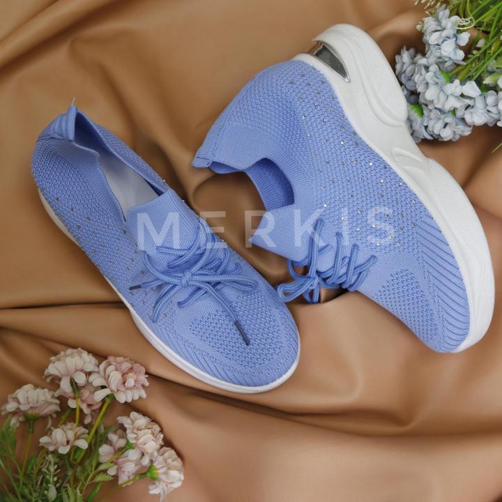 Merkis Blue Heel Sneaker For Women ES 954