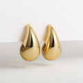 New 2024 Elegant Female Gold Metal Water Drop Earrings for Women Accessories Simple Jewelry.