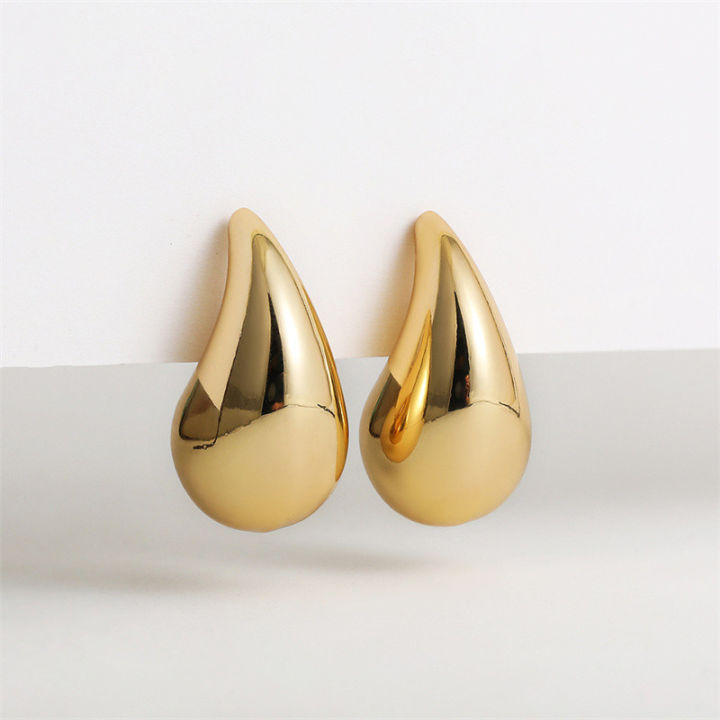 New%202024%20Elegant%20Female%20Gold%20Metal%20Water%20Drop%20Earrings%20for%20Women%20Accessories%20Simple%20Jewelry%20-%20Image%208