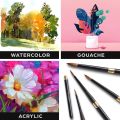 1 Pc Paint Brushes | Travel Watercolor Brush with Reversible Cap | Premium Fine Paint Brush for Watercolor, Gouache, Acrylic, Pocket Brush - Brush No.12. 