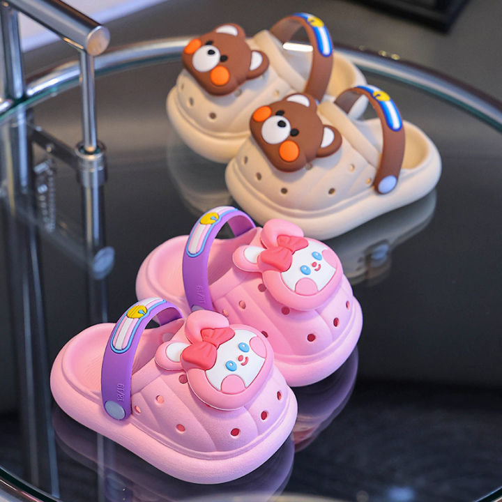 Sandals 1-6 years old 3 infant head non-slip hole shoes children's slippers summer bag girls cute rabbit toddler boys babySmartwatches