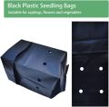 Nursery Growing Bags, 16''x16" ínch100 Pcs Black poly Bag Plastic Seedling Pots for Gardening Seed Plant Bags, Fruit Tree Seedling, Starting saplings(16''x16") Black nursery poly bag gardening black poly bag. 