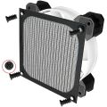 4Pack 120mm Computer Fan Filter Grills Stainless Steel Wire Mesh,Aluminum Alloy Ventilation Mesh Dust Filter Grill,Black. 