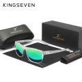 KINGSEVEN Sunglasses For Men Polarized UV400 Eye Protection Glasses Adult Green Mirror TAC Lens New Design Graininess Eyewear.