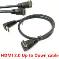 Hdmi 2.0 4k 3d Dual 90 Degree Up Angled Hdmi Male To Down Angled Hdmi Male Hdtv Cable 30cm/60cm/180cm For Dvd Ps3 Pc.