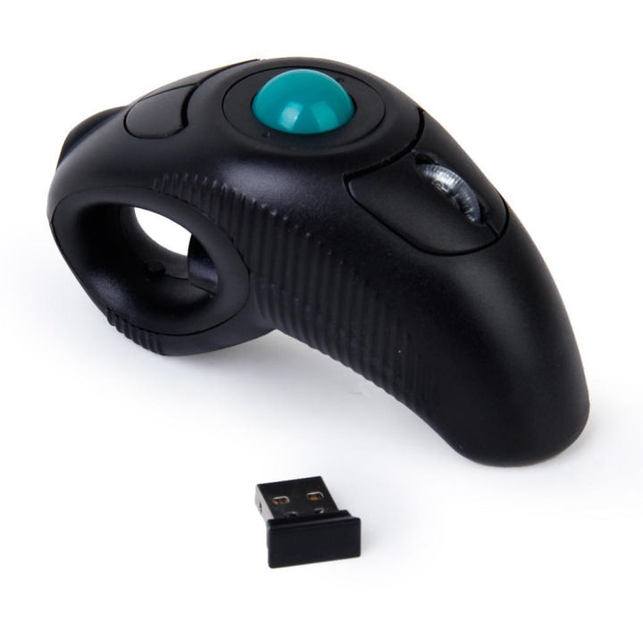 Digital 2.4GHz Wireless Trackball Mouse Ergonomic Design Finger Using ...
