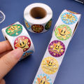 1/2 RollsChildren Cartoon Stickers Cute Smile Star Letter Reward Sticker Classic Toys Stationery Supplies.