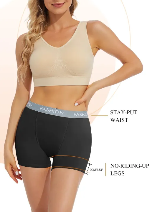 Women's%20Boxer%20Briefs%20Cotton%20Boyshorts%20Panties%20Seamless%20Safety%20Short%20Pants%20Summer%20Comfort%20Anti%20Chafing%20Underwear%20No%20Rolling%20-%20Image%202