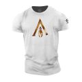 Vintage Men's T Shirt Spartan Print 3D T-Shirts Summer Short Sleeve Tops Personality Streetwear Oversized Tee Shirt Men Clothes.