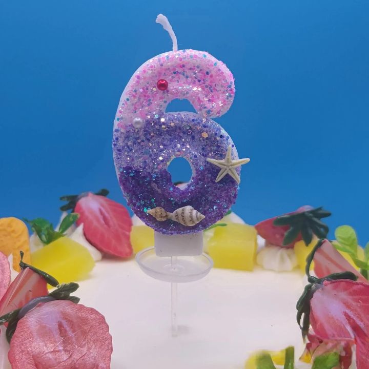 Princess%20Birthday%20Mermaid%20Pearl%20Candle%20Cake%20Topper%20Decor%20Girl%201%202%203%204%205%206%207%208%209%20Year%20Old%20Wedding%20Dessert%20Cupcake%20Baking%20Supplies%20-%20Image%202