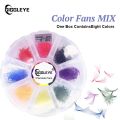 10D Premade Volume Colored Eyelash Extension Mixed Tray Fans D Curl Lash Fans Pointed Handmade Promade Loose Fan Thin Base.