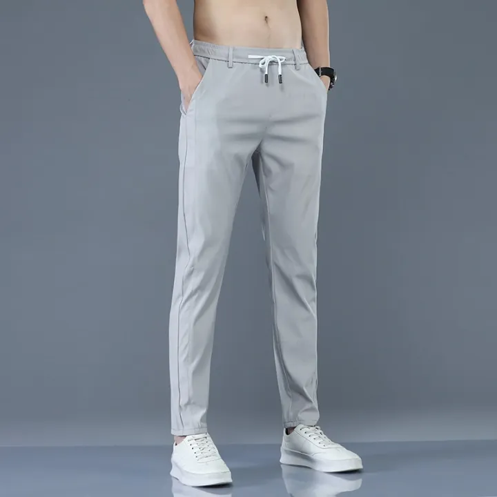 Men's%20Trousers%20Spring%20Summer%20Thin%20Green%20Solid%20Color%20Fashion%20Pocket%20Applique%20Full%20Length%20Casual%20Work%20Pants%20Pantalon%20-%20Image%202