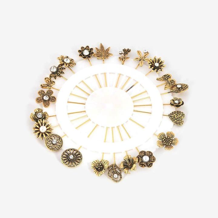 10 Pieces Metal Hijab Pin for Women - Golden