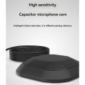 3.5mm Plug Conference Microphone 360 Omnidirectional Condenser Computer PC Mic Desktop Microphone Plug &Play. 
