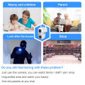 Dual Lens MINI Dome IP Camera V380 Pro Dual Lens Mini Wireless PTZ Live Monitoring CCTV Camera Color Night Mode Motion Detection Two-Way Audio Security Camera for Home, Office. 