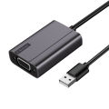 HXSJ USB to VGA Adapter with Audio 1080P Full HD Cable Screen Mirroring Adapter for TV/Monitor/Projector Gray.
